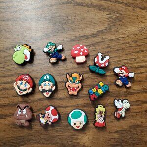NWOT Lot of 14 Super Mario Bros. Croc Inspired Charms